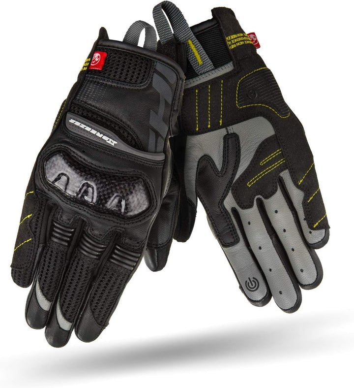 SHIMA X-BREEZE 2 LADY Guantes Moto Mujer - Guantes Ventilados, Verano, Touchscreen Textil Con Protector Nudillos De Carbono, Palma Reforzada