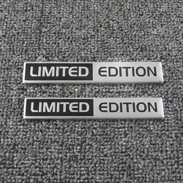 2PCS Limited Edition Emblem 3D Metal Badges Decal Sticker Auto Racing Sport Emblem for Rear Trunk Side Fender Car Motorcycle