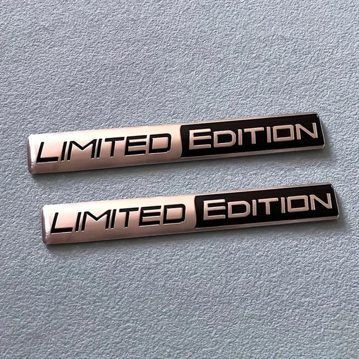 2PCS Limited Edition Emblem 3D Metal Badges Decal Sticker Auto Racing Sport Emblem for Rear Trunk Side Fender Car Motorcycle