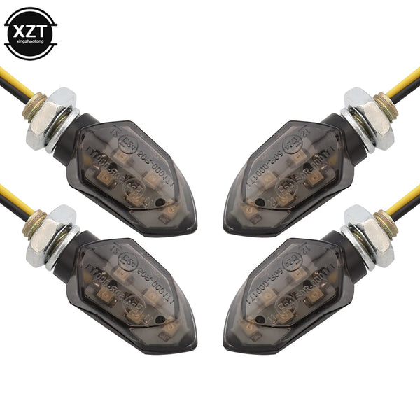 4Pcs Motorcycle Turn Signal Smoke Light Indicator Light 5 LED Motorcycle Signal Light for Kawasaki