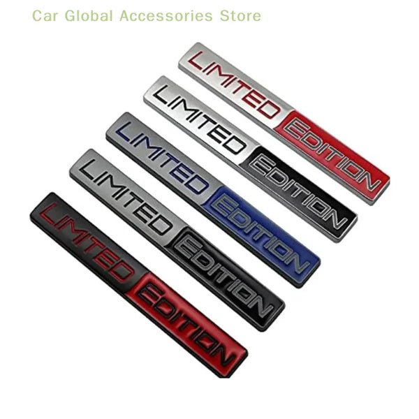 Car Styling 3D Metal Limited Edition Logo Car Front Grill Emblem Side Fender Rear Trunk Badge Sticker for Universal Cars Decor