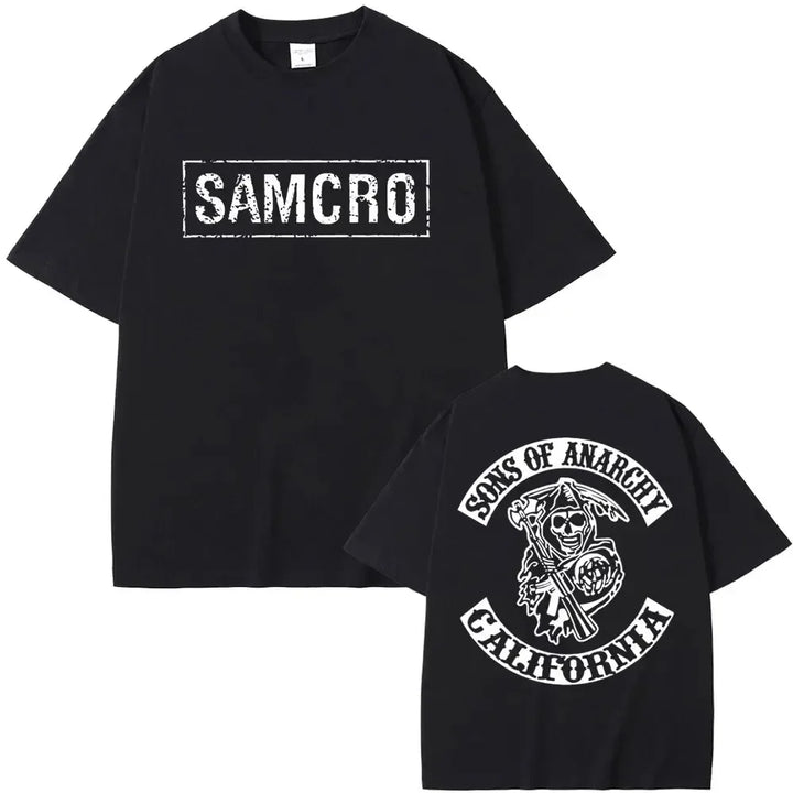 Sons of Anarchy SAMCRO Print T-Shirt Men Women Trend Hip Hop Rock Oversized Short Sleeve Tee Summer Cotton T Shirts Clothes Tops