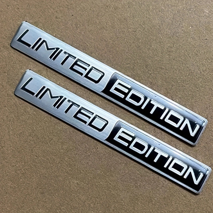 2PCS Limited Edition Emblem 3D Metal Badges Decal Sticker Auto Racing Sport Emblem for Rear Trunk Side Fender Car Motorcycle